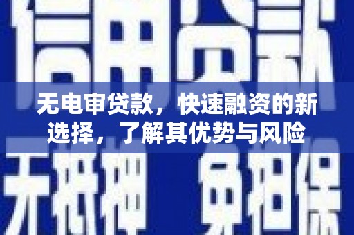 尼玛无电审贷款，快速融资的新选择，了解其优势与风险