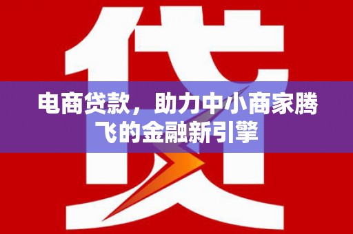 尼玛电商贷款，助力中小商家腾飞的金融新引擎
