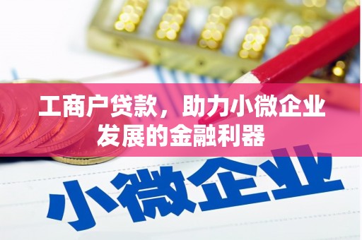尼玛工商户贷款，助力小微企业发展的金融利器