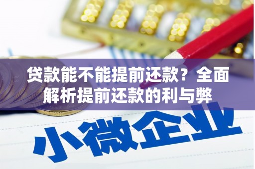 尼玛贷款能不能提前还款？全面解析提前还款的利与弊