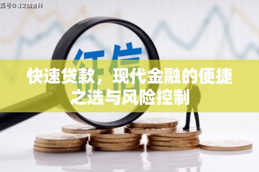 尼玛快速贷款，现代金融的便捷之选与风险控制