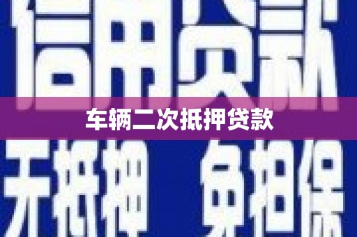 尼玛车辆二次抵押贷款