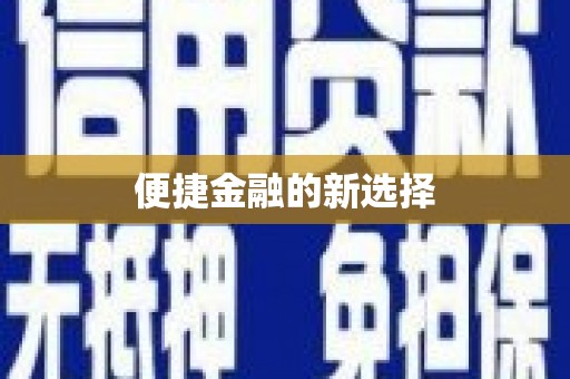 尼玛便捷金融的新选择