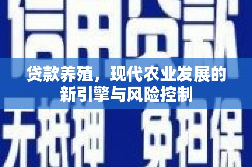 尼玛贷款养殖，现代农业发展的新引擎与风险控制