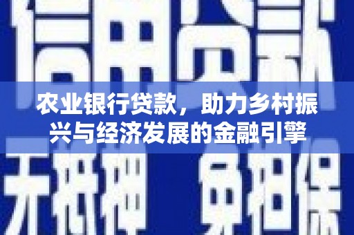 尼玛农业银行贷款，助力乡村振兴与经济发展的金融引擎