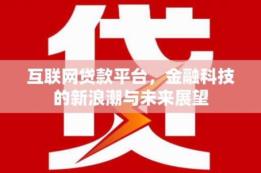 尼玛互联网贷款平台，金融科技的新浪潮与未来展望