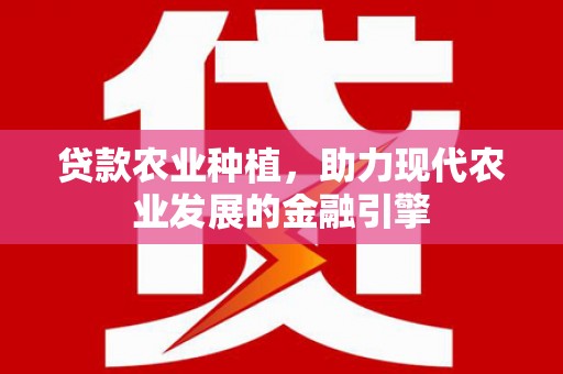 尼玛贷款农业种植，助力现代农业发展的金融引擎