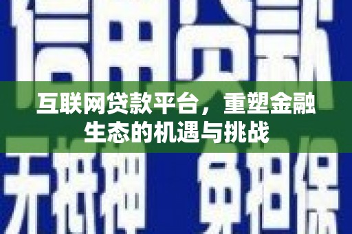 尼玛互联网贷款平台，重塑金融生态的机遇与挑战
