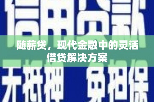 尼玛随薪贷，现代金融中的灵活借贷解决方案