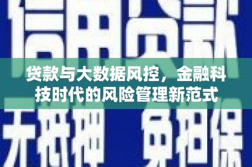 尼玛贷款与大数据风控，金融科技时代的风险管理新范式