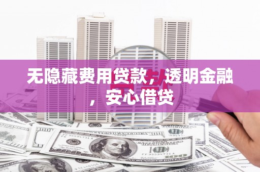 尼玛无隐藏费用贷款，透明金融，安心借贷