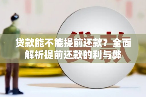 尼玛贷款能不能提前还款？全面解析提前还款的利与弊