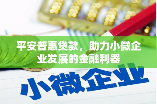 尼玛平安普惠贷款，助力小微企业发展的金融利器