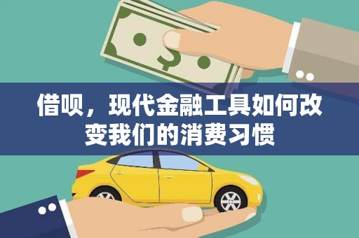 尼玛借呗，现代金融工具如何改变我们的消费习惯
