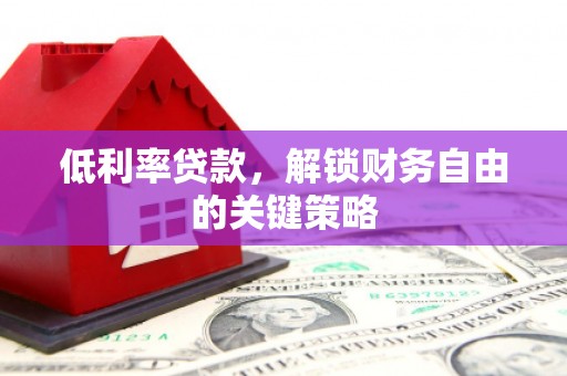 尼玛低利率贷款，解锁财务自由的关键策略