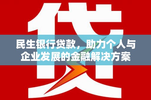 尼玛民生银行贷款，助力个人与企业发展的金融解决方案
