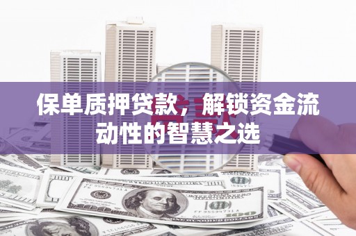 尼玛保单质押贷款，解锁资金流动性的智慧之选