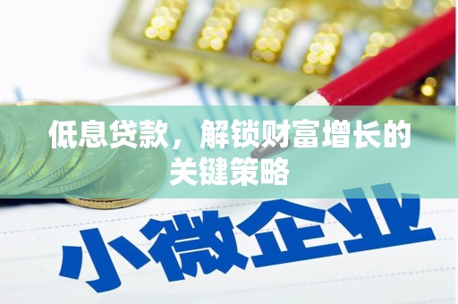 尼玛低息贷款，解锁财富增长的关键策略
