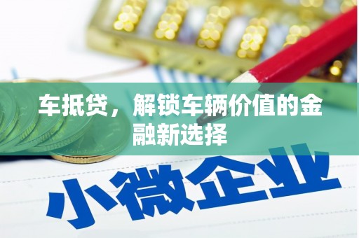 尼玛车抵贷，解锁车辆价值的金融新选择