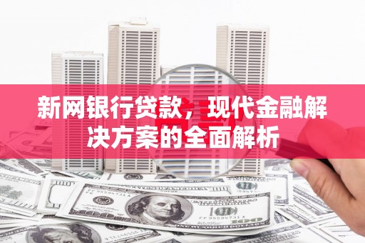 尼玛新网银行贷款，现代金融解决方案的全面解析