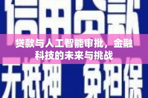 尼玛贷款与人工智能审批，金融科技的未来与挑战