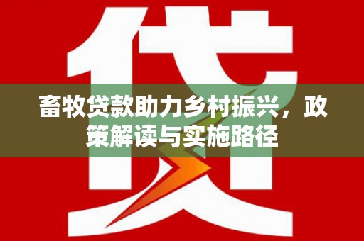 尼玛畜牧贷款助力乡村振兴，政策解读与实施路径
