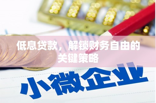 尼玛低息贷款，解锁财务自由的关键策略