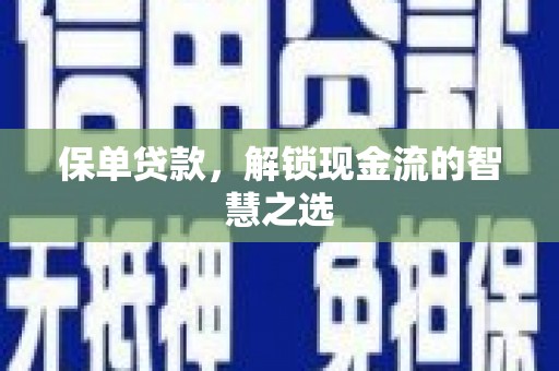 尼玛保单贷款，解锁现金流的智慧之选