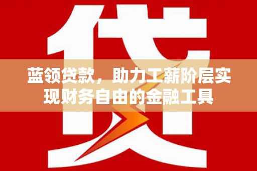 尼玛蓝领贷款，助力工薪阶层实现财务自由的金融工具