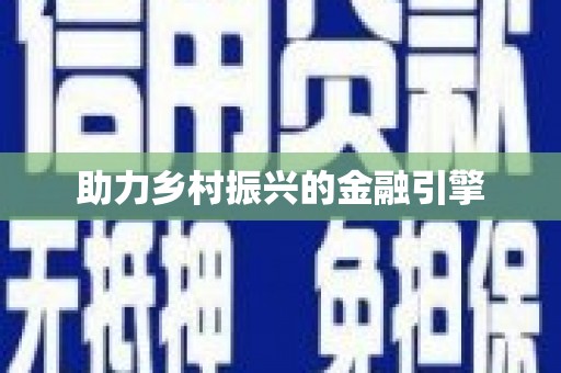 尼玛助力乡村振兴的金融引擎