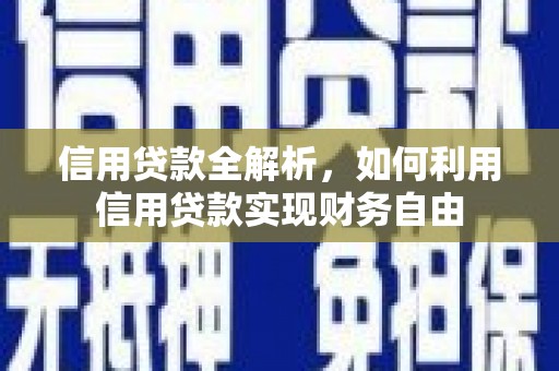 尼玛信用贷款全解析，如何利用信用贷款实现财务自由